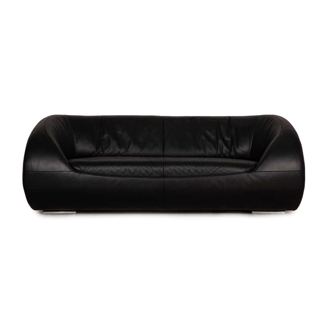 Koinor Pearl Leder Zweisitzer Schwarz Sofa Couch