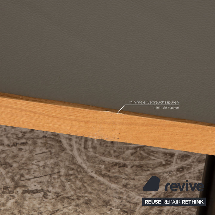 Koinor Phoenix canapé d'angle en cuir gris canapé à fonction manuelle