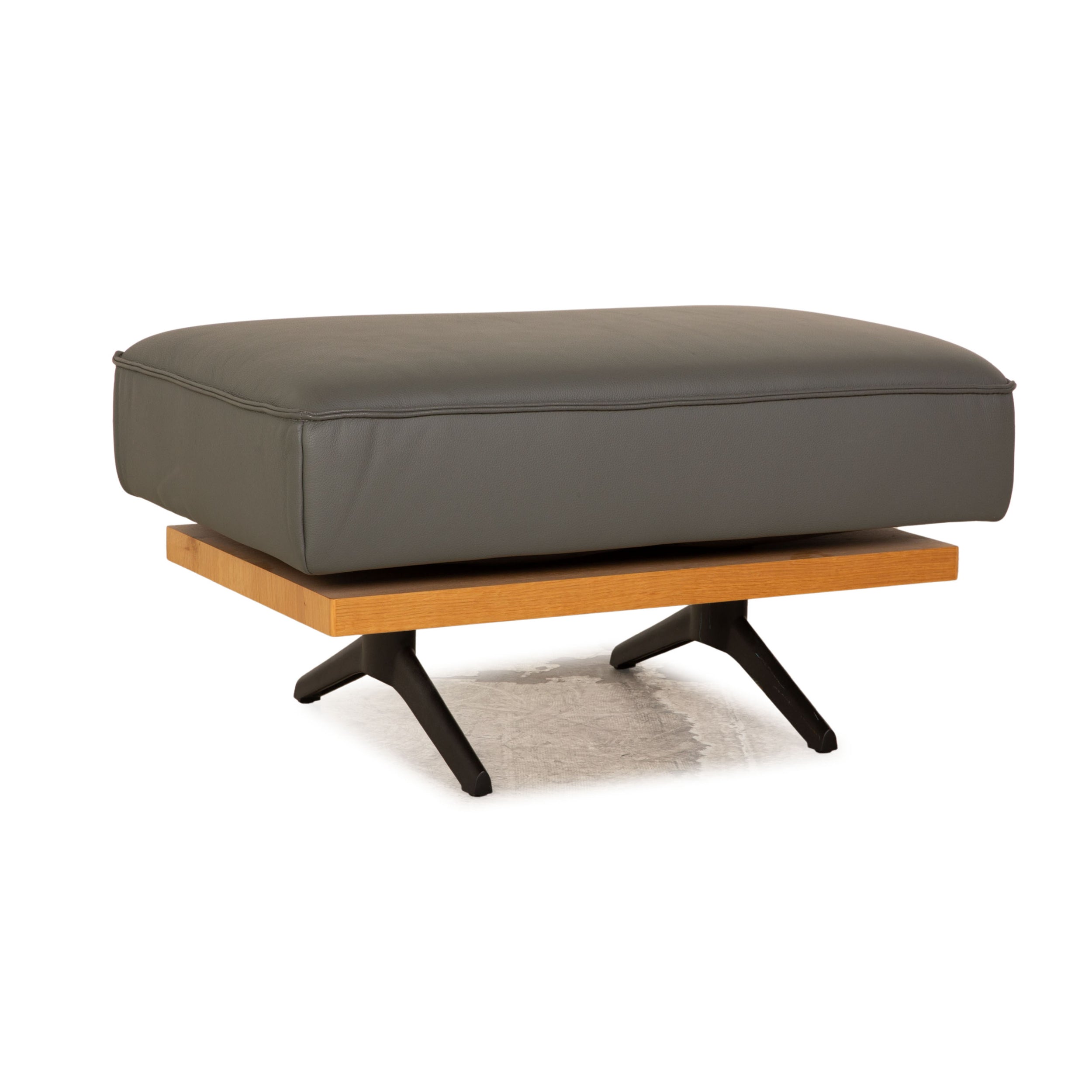 Koinor Hocker Phoenix Grau Leder - 2. Hand - Revive.de