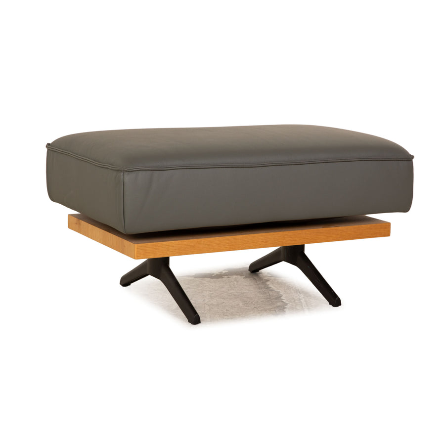 Koinor Phoenix Tabouret en Cuir Gris