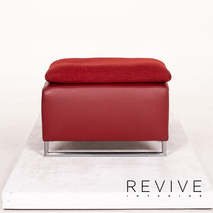 Koinor Ramon Tabouret en cuir Rouge Ottoman #14601