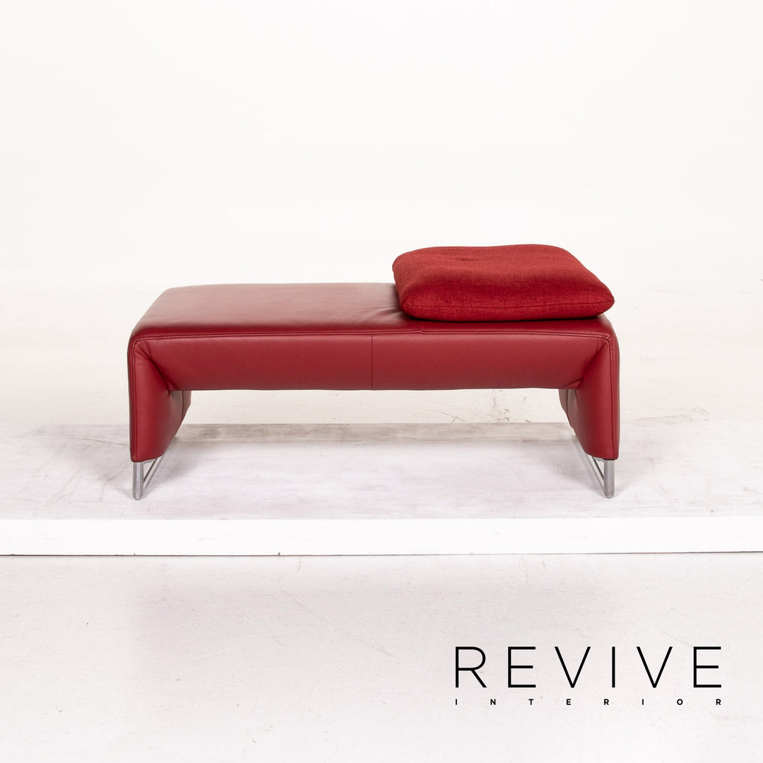 Koinor Ramon Tabouret en cuir Rouge Ottoman #14601