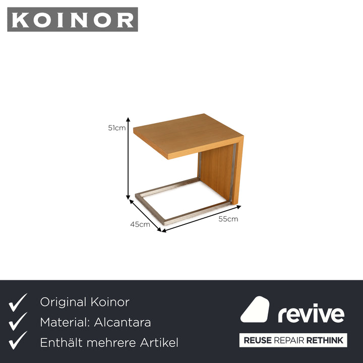 Koinor Raoul Alcantara Sofa Garnitur Grau Ecksofa Hocker Tisch