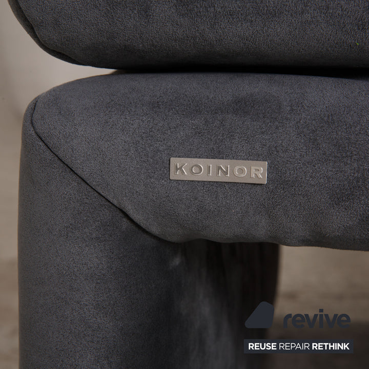 Koinor Raoul Alcantara Sofa Garnitur Grau Ecksofa Hocker Tisch