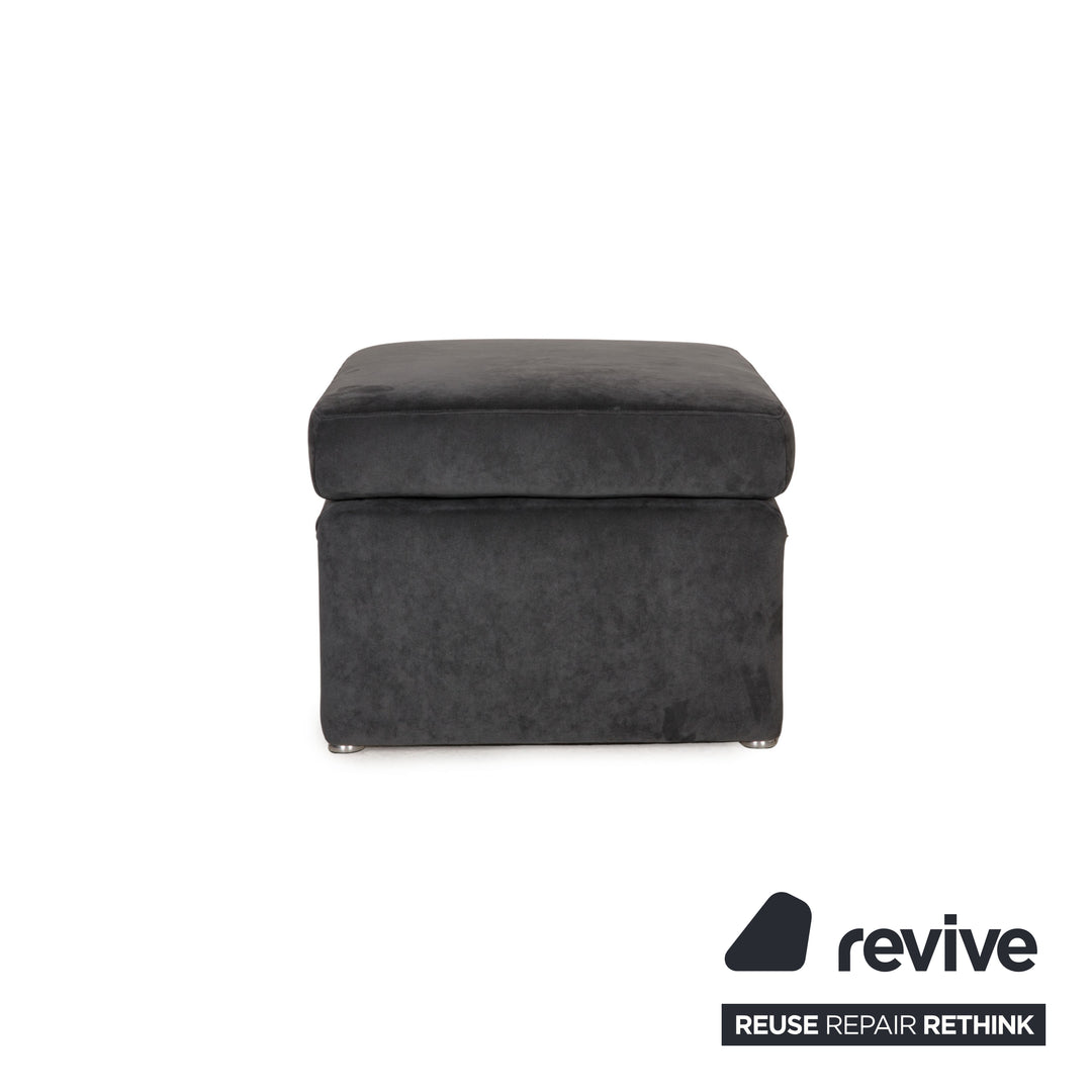 Koinor Raoul Alcantara Sofa Garnitur Grau Ecksofa Hocker Tisch
