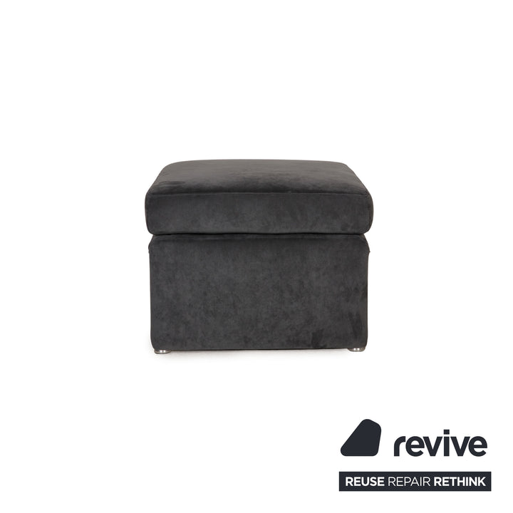 Koinor Raoul Alcantara Sofa Garnitur Grau Ecksofa Hocker Tisch
