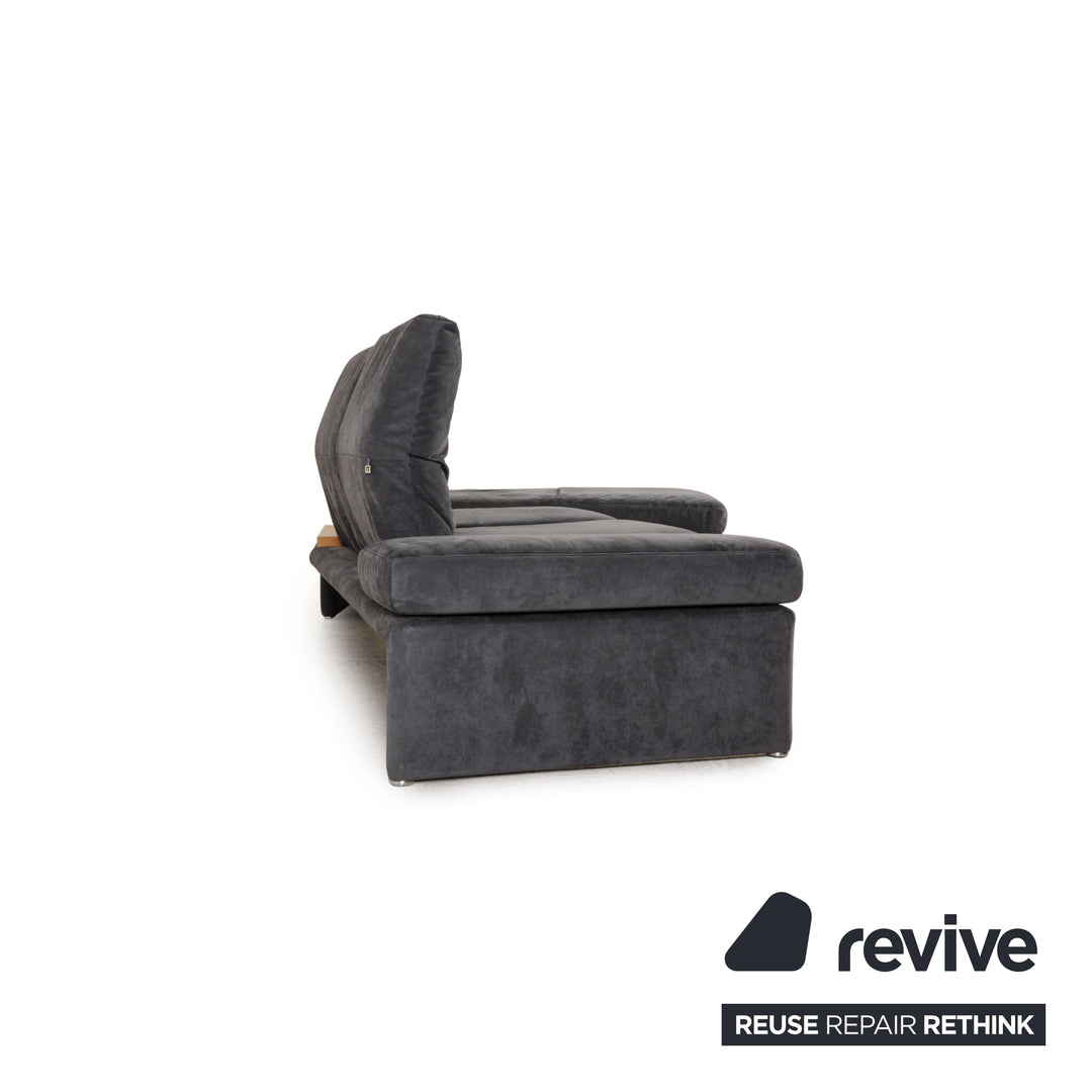 Koinor Raoul Alcantara Canapé Gris Canapé D'angle Fonction Canapé