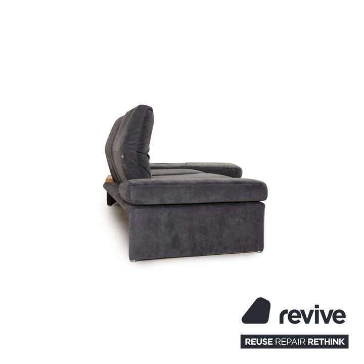 Koinor Raoul Alcantara Canapé Gris Canapé D'angle Fonction Canapé