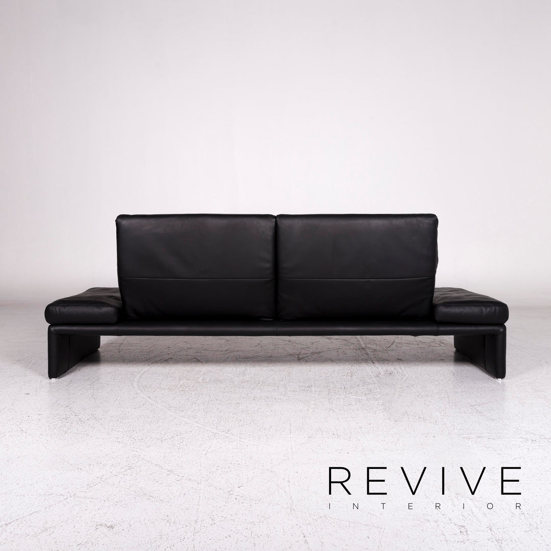 Koinor Raoul Designer Leder Sofa Schwarz Dreisitzer Relax Funktion Couch #9822