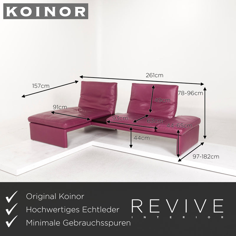 Koinor Raoul Leder Ecksofa Lila Sofa Funktion Couch 