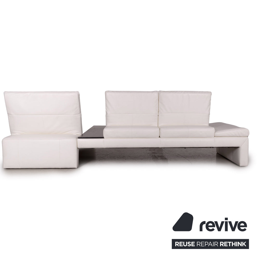 Koinor Raoul Leather Corner Sofa White Function Sofa Couch