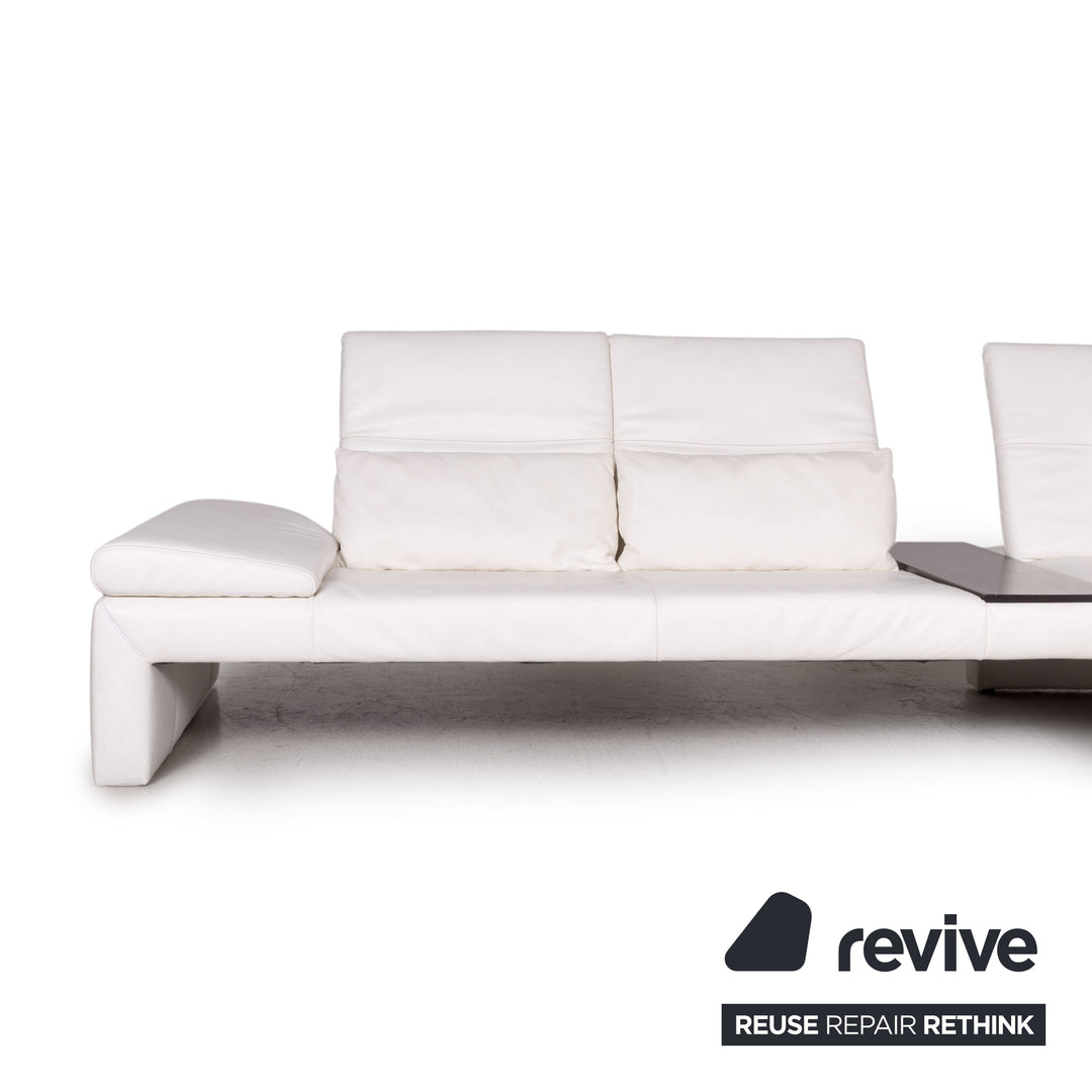 Koinor Raoul Leather Corner Sofa White Function Sofa Couch