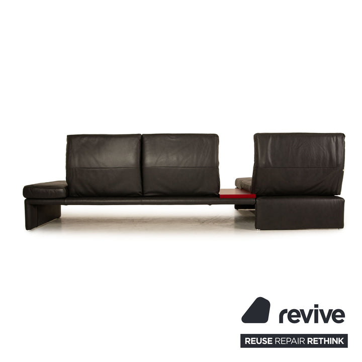 Koinor Raoul Leder Grau Ecksofa elektrische Funktion Sofa Couch Recamiere links
