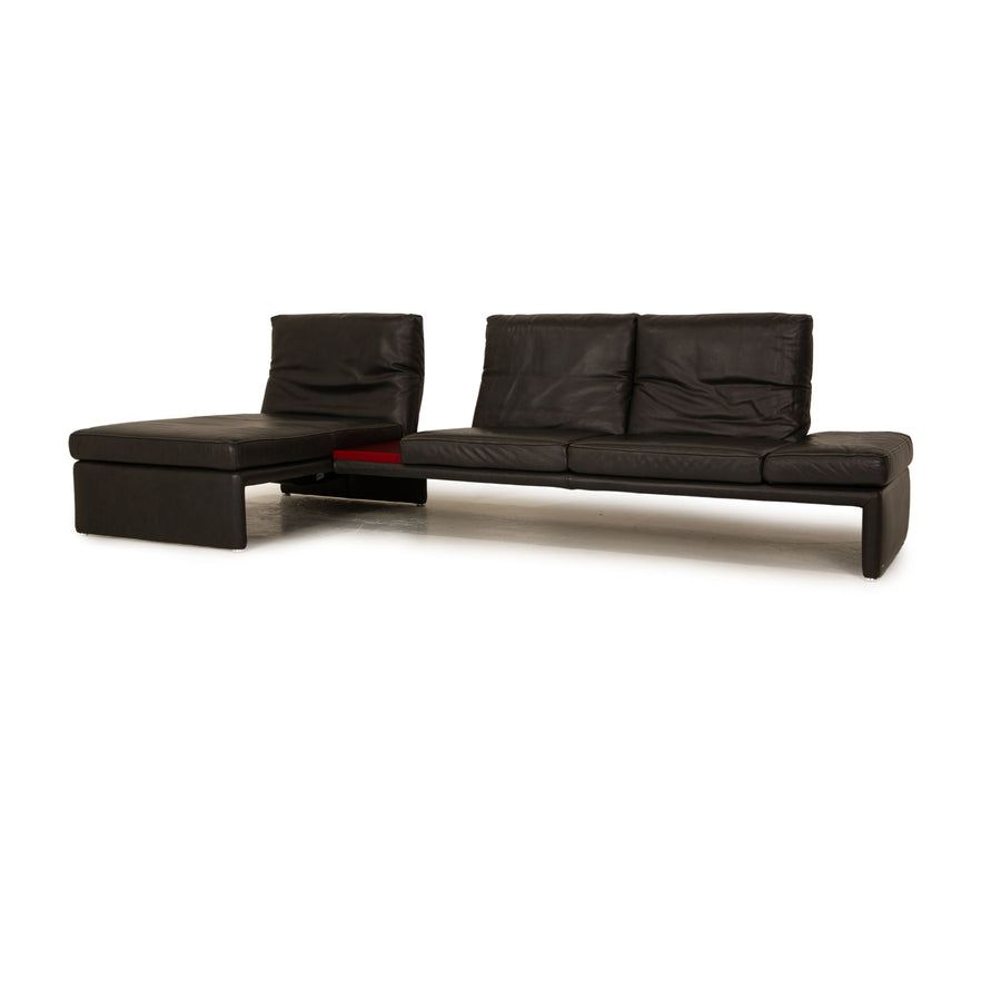 Koinor Raoul Leder Grau Ecksofa elektrische Funktion Sofa Couch Recamiere links