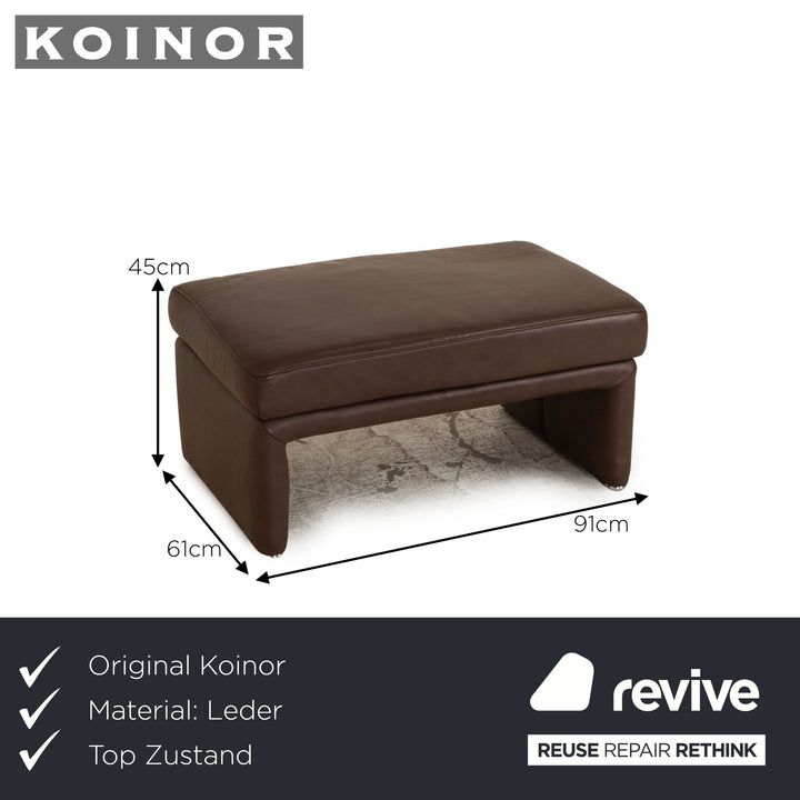 Koinor Raoul Leder Hocker Braun