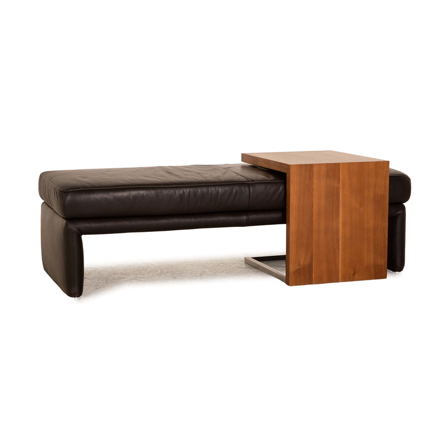 Koinor Raoul Leder Hocker Braun Dunkelbraun