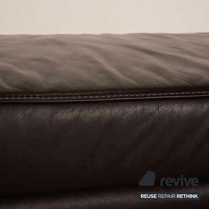 Koinor Raoul Leder Hocker Braun Dunkelbraun