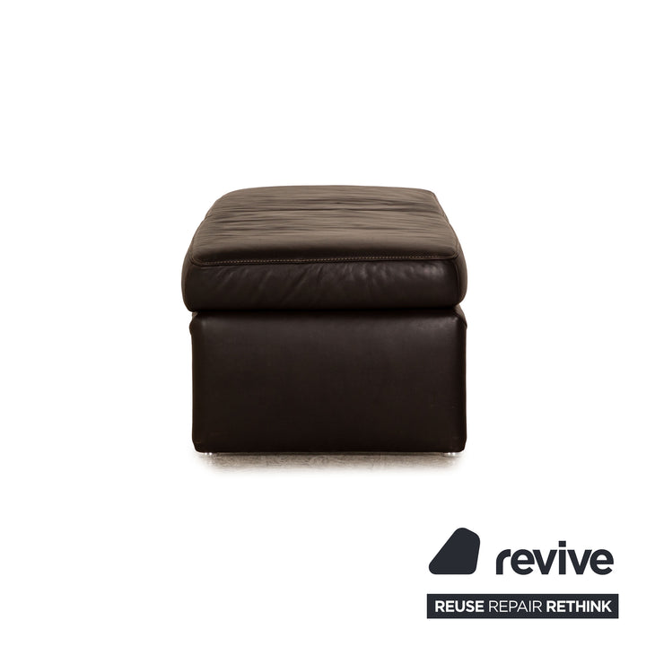 Koinor Raoul Leder Hocker Braun Dunkelbraun