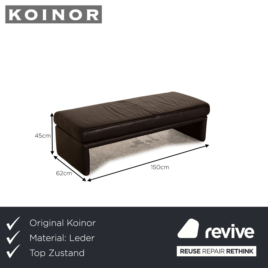 Koinor Raoul Leder Hocker Braun Dunkelbraun