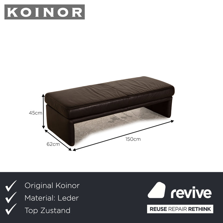 Koinor Raoul Leder Hocker Braun Dunkelbraun