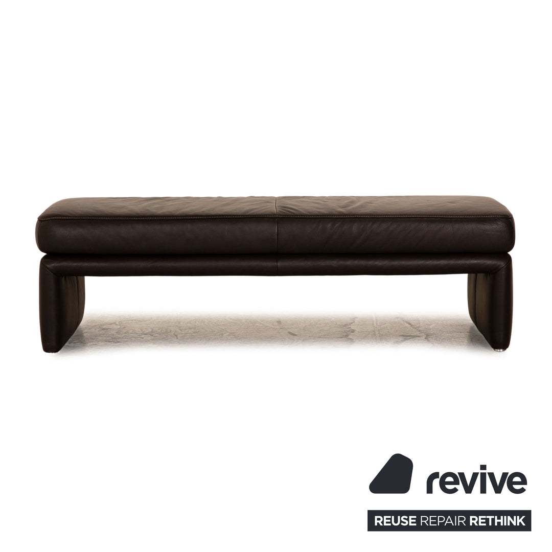 Koinor Raoul Leder Hocker Braun Dunkelbraun