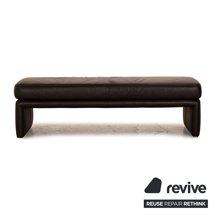 Koinor Raoul Leder Hocker Braun Dunkelbraun