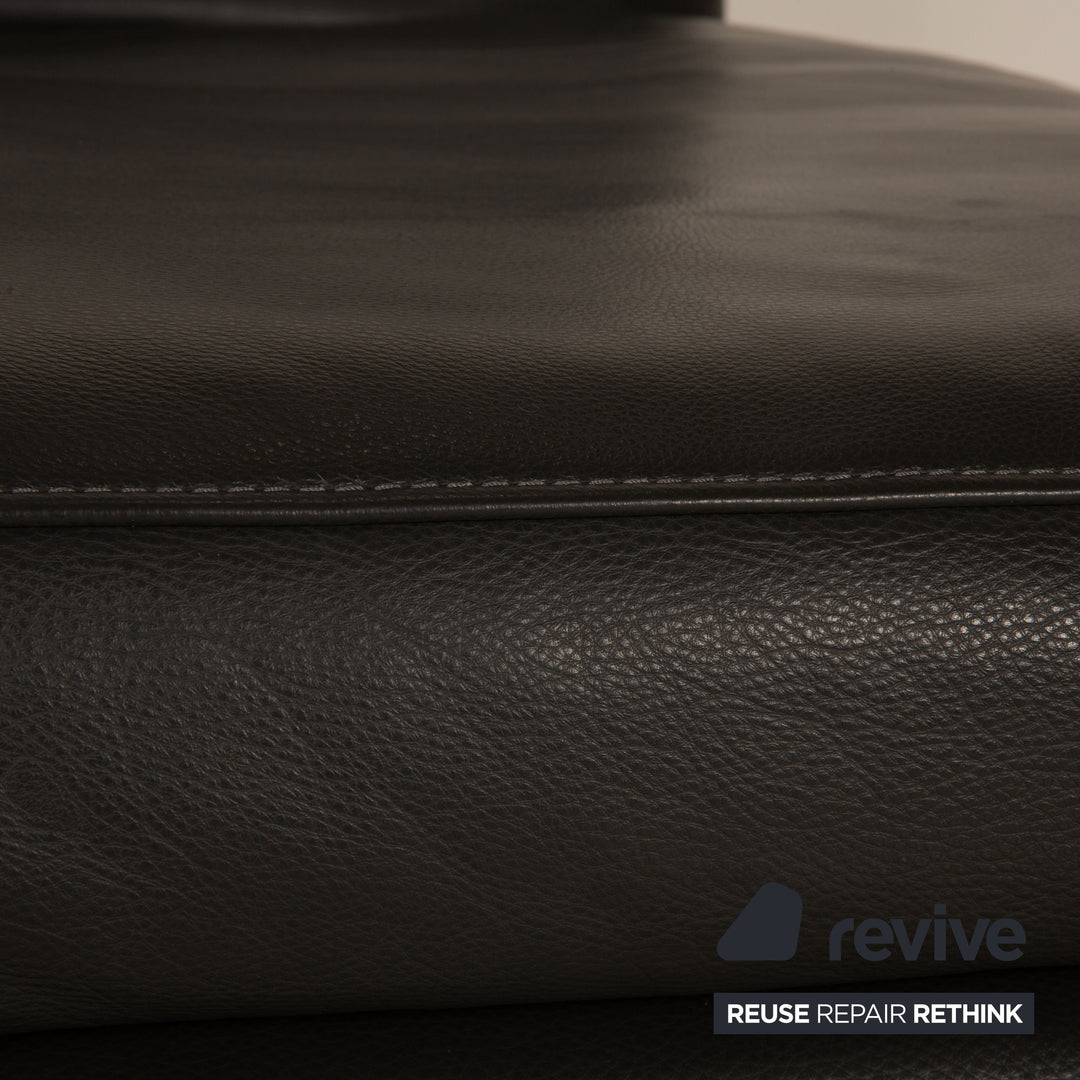 Koinor Raoul leather lounger gray anthracite electric function