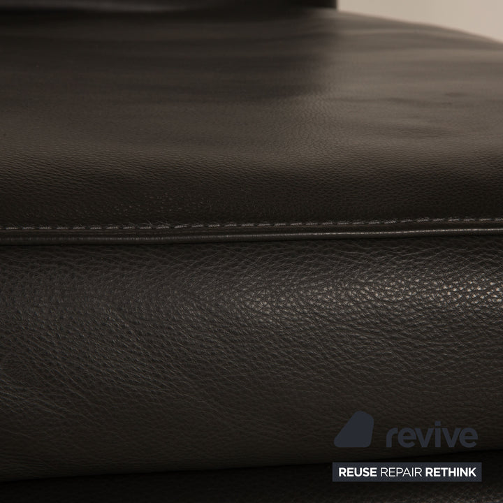 Koinor Raoul leather lounger gray anthracite electric function