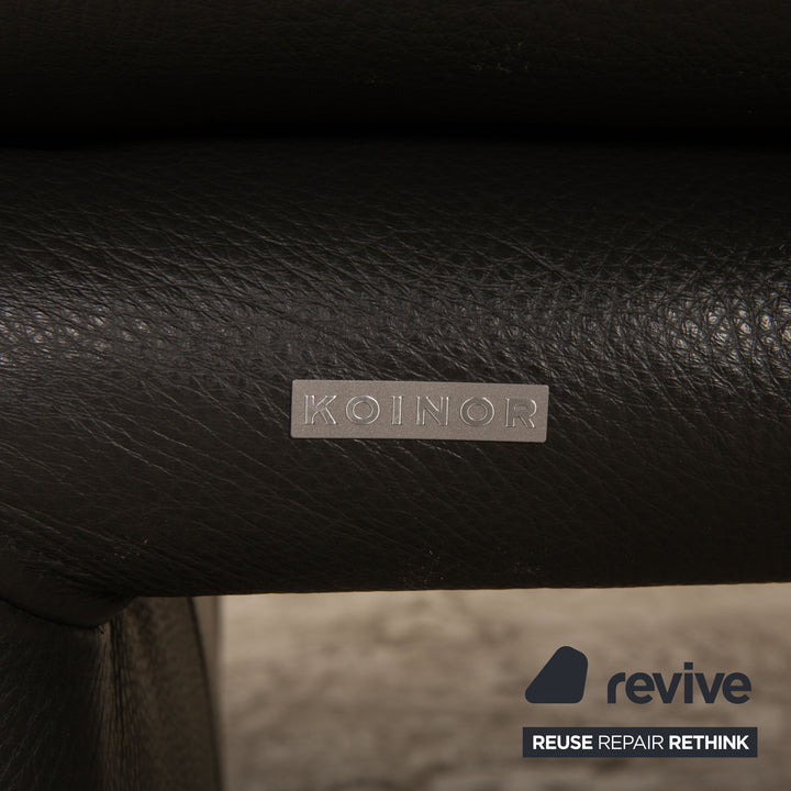 Koinor Raoul leather lounger gray anthracite electric function