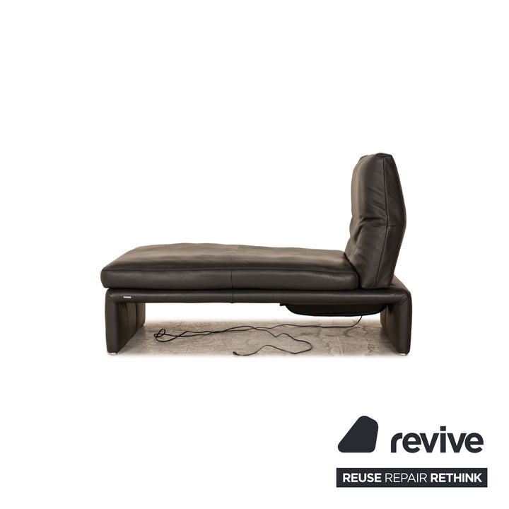 Koinor Raoul leather lounger gray anthracite electric function