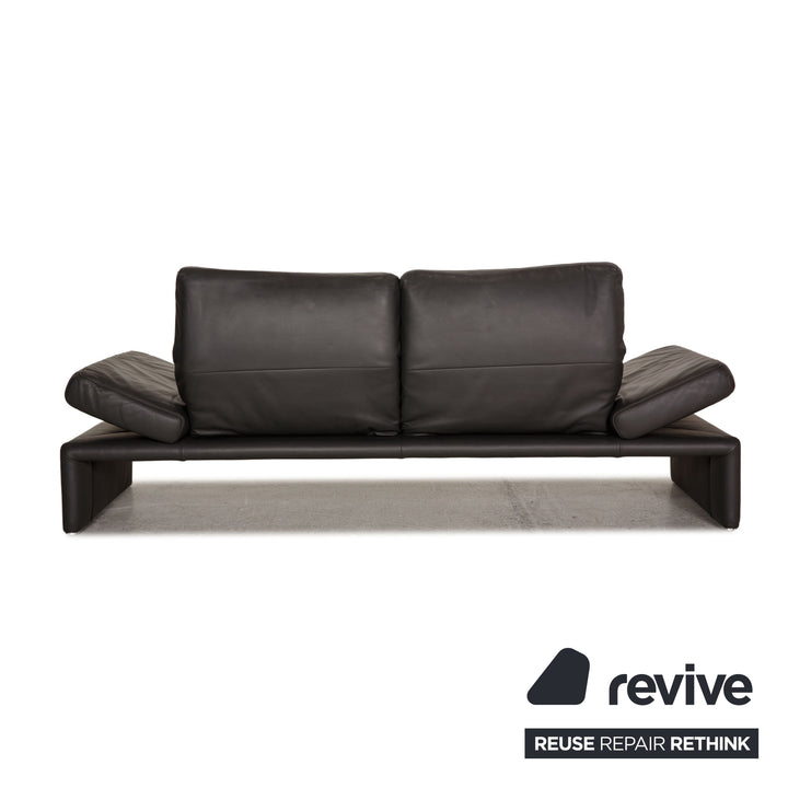 Koinor Raoul Leder Sofa Anthrazit Zweisitzer Couch Funktion Relaxfunktion