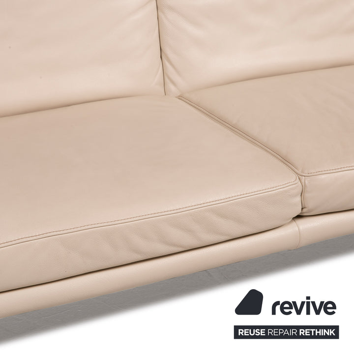 Koinor Raoul Leather Sofa Cream Two Seater