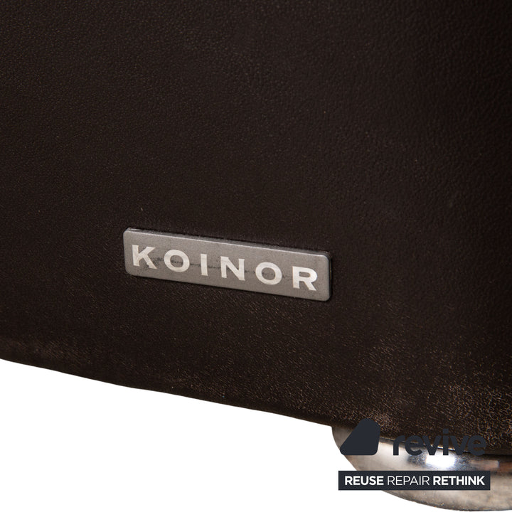 Koinor Raoul leather sofa dark brown corner sofa couch electric function