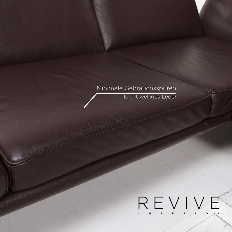 Koinor Raoul Leder Sofa Dunkelbraun Ecksofa 