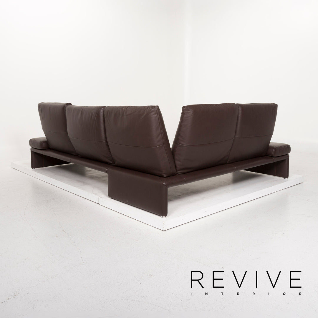 Koinor Raoul Leder Sofa Dunkelbraun Ecksofa #13034