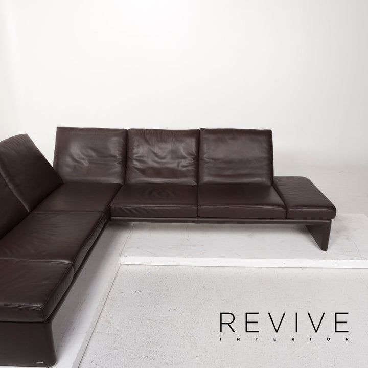 Koinor Raoul Leder Sofa Dunkelbraun Ecksofa #13034