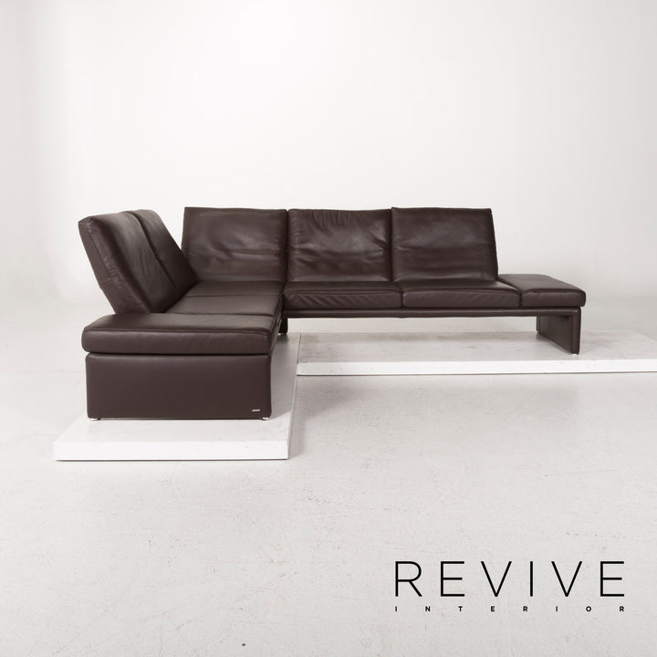 Koinor Raoul Leder Sofa Dunkelbraun Ecksofa #13034