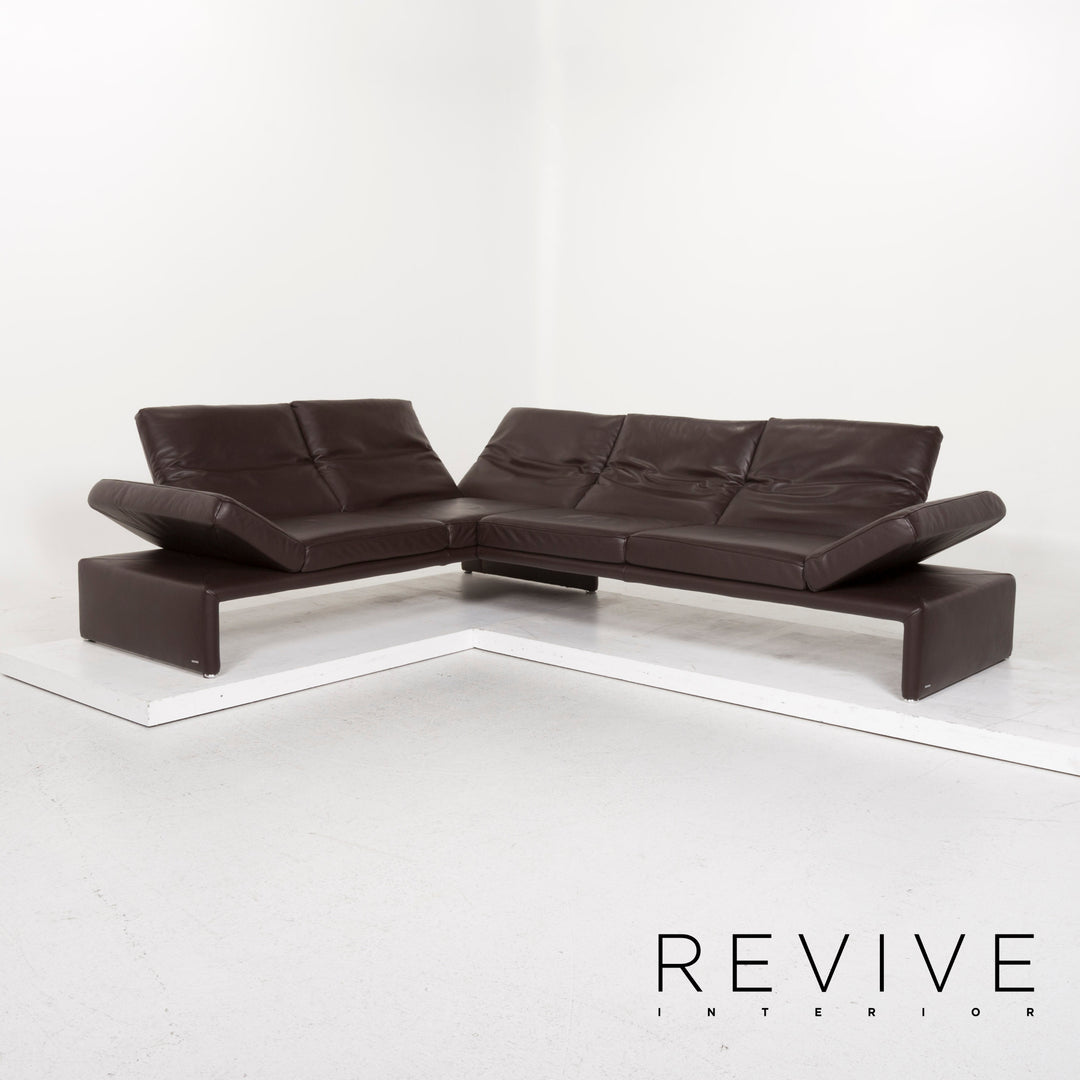 Koinor Raoul Leder Sofa Dunkelbraun Ecksofa #13034