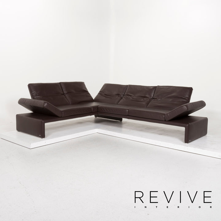 Koinor Raoul Leder Sofa Dunkelbraun Ecksofa #13034