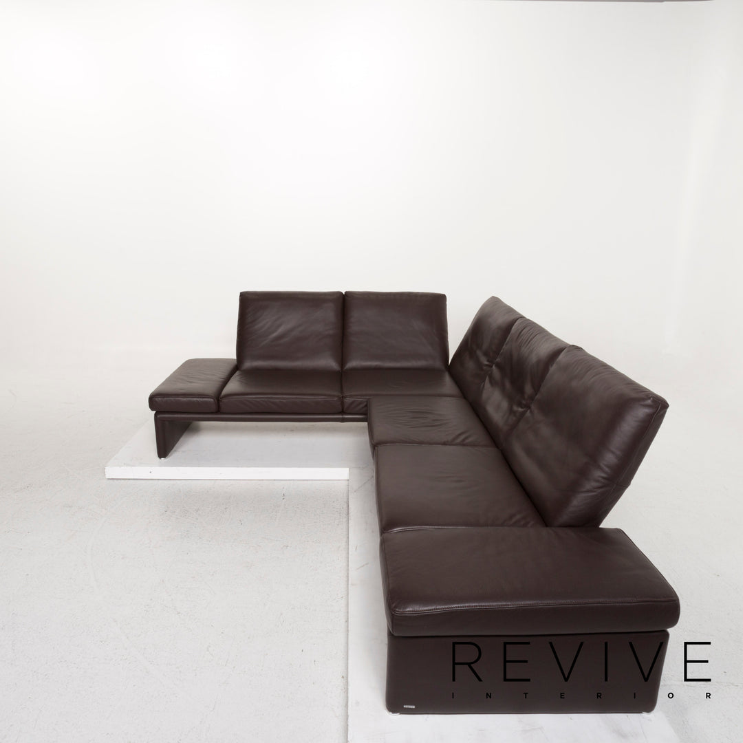 Koinor Raoul Leder Sofa Dunkelbraun Ecksofa #13034