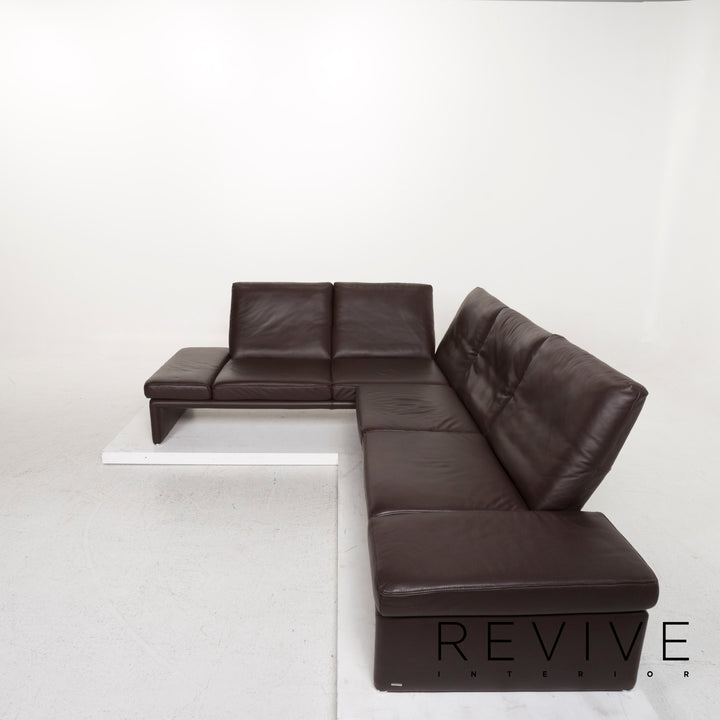 Koinor Raoul Leder Sofa Dunkelbraun Ecksofa #13034