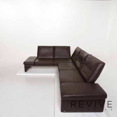 Koinor Raoul Leder Sofa Dunkelbraun Ecksofa #13034