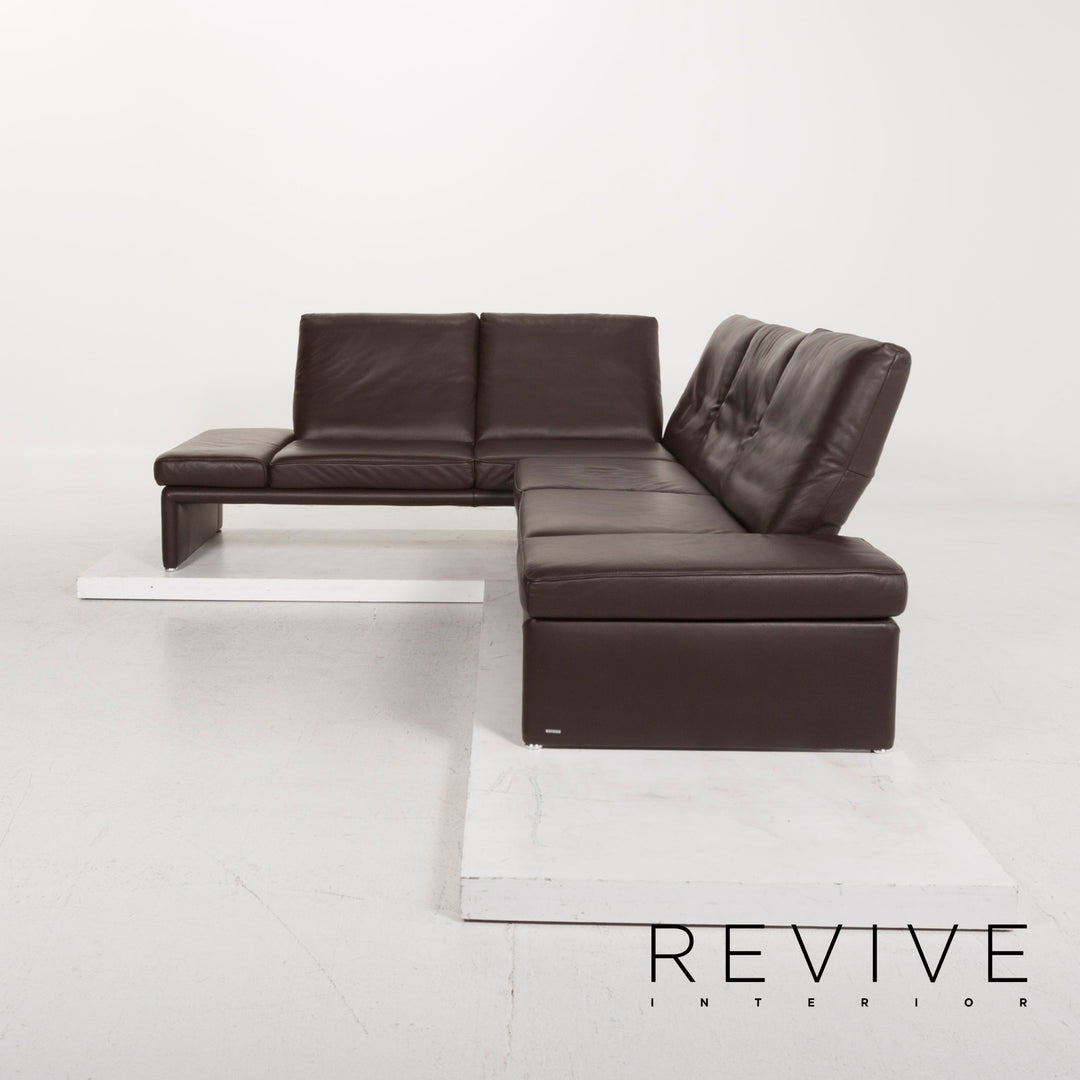 Koinor Raoul Leder Sofa Dunkelbraun Ecksofa #13034