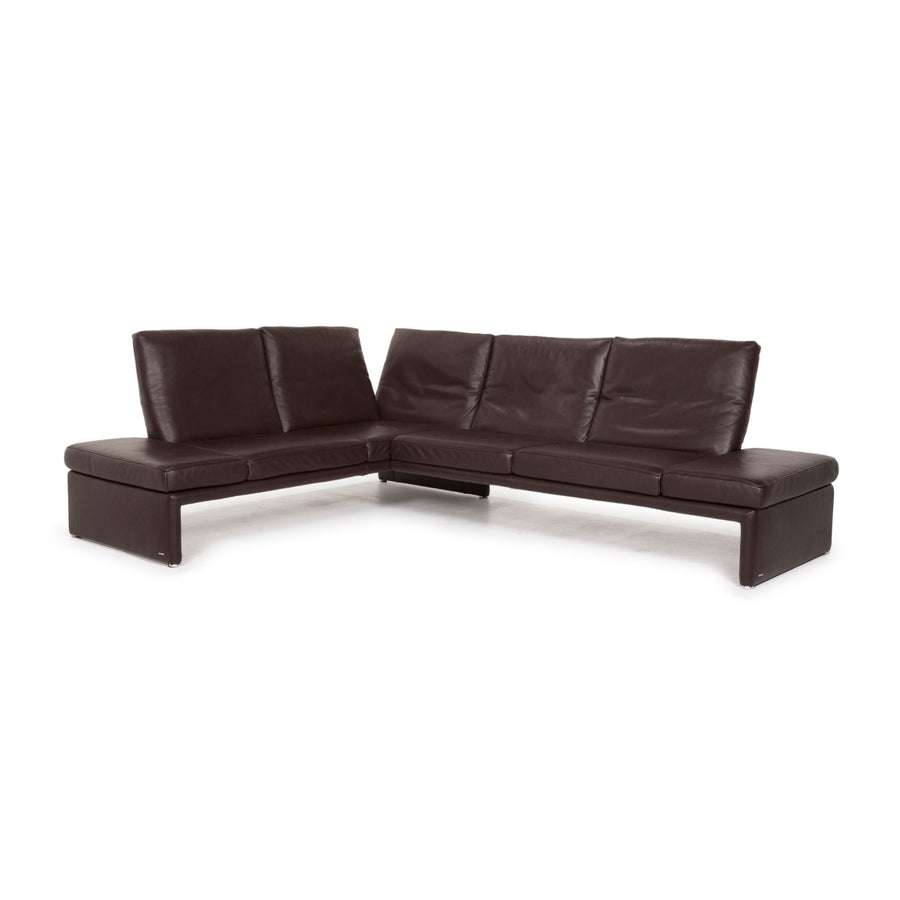 Koinor Raoul Leder Sofa Dunkelbraun Ecksofa #13034