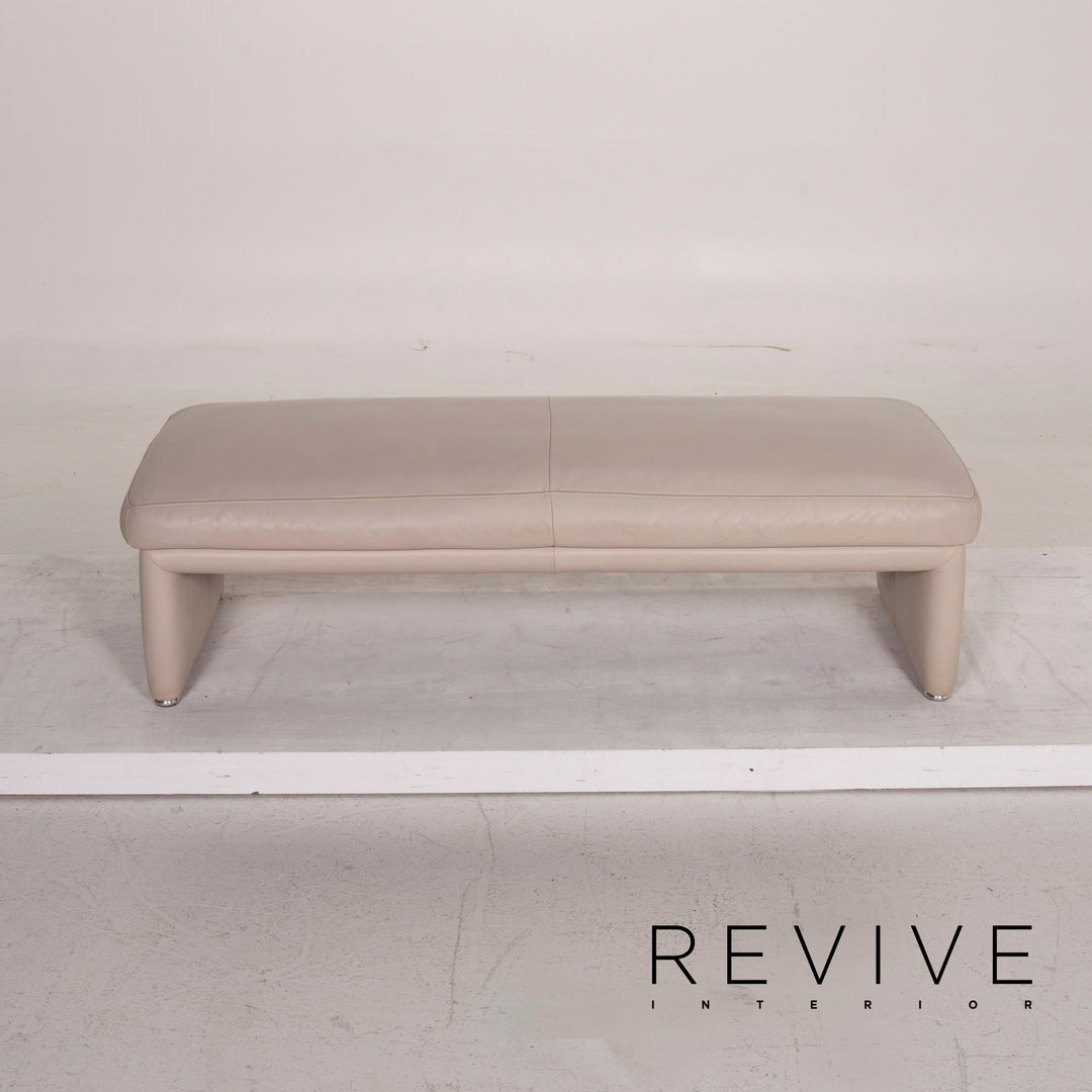 Koinor Raoul leather sofa set cream corner sofa electric function footstool #15244