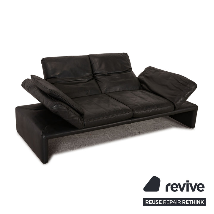 Koinor Raoul leather two seater anthracite sofa couch function