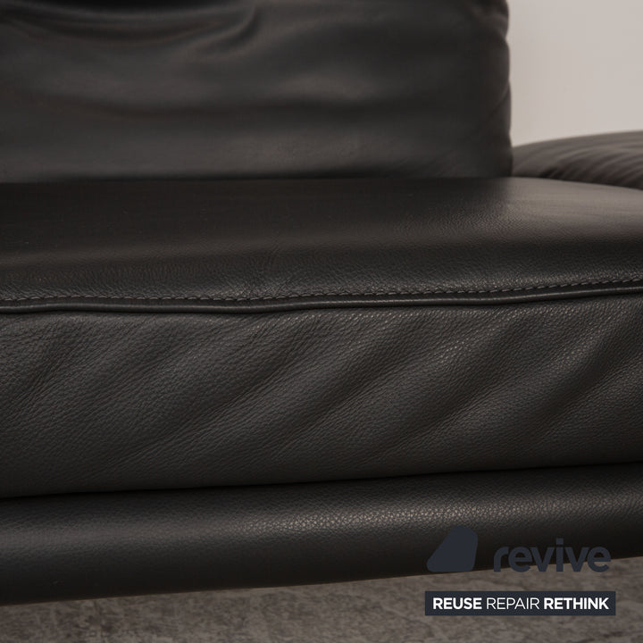 Koinor Raoul Leder Zweisitzer Grau Dunkelgrau Sofa Couch