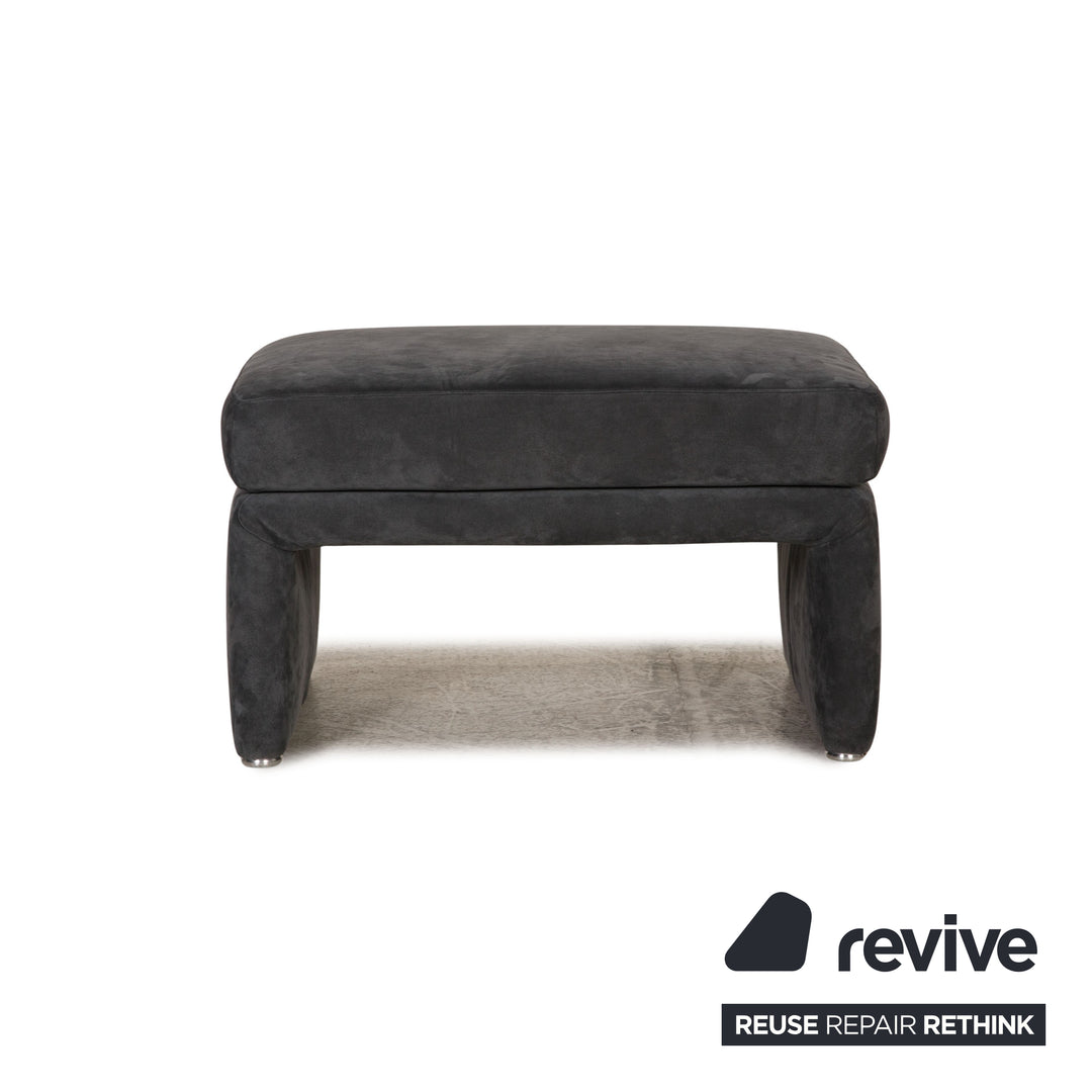 Koinor Raoul Fabric Alcantara Stool Grey