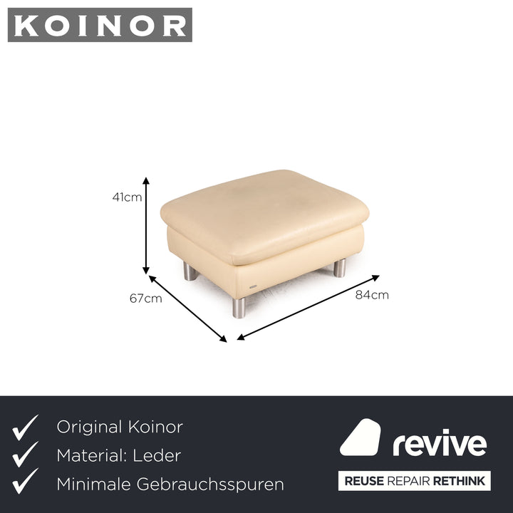 Koinor Rivoli Leder Hocker Creme