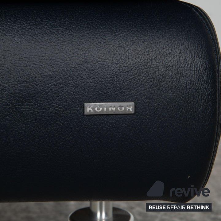 Koinor Rivoli Leder Hocker Dunkelblau